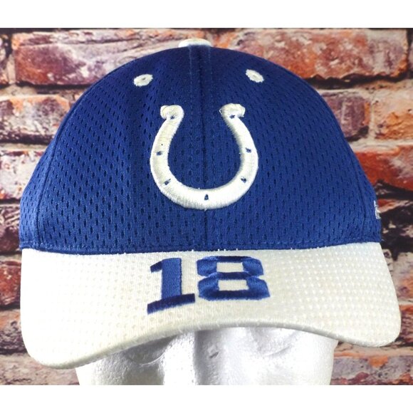 Peyton Manning Indianapolis Colts Adjustable Blue & White Hat By Reebok - Picture 1 of 10